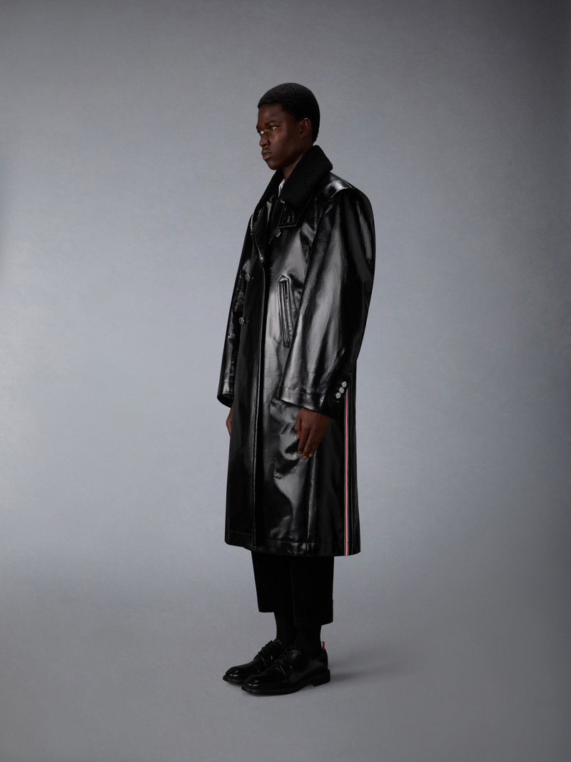 GABARDINE SLICKER OVERSIZED PEACOAT 4