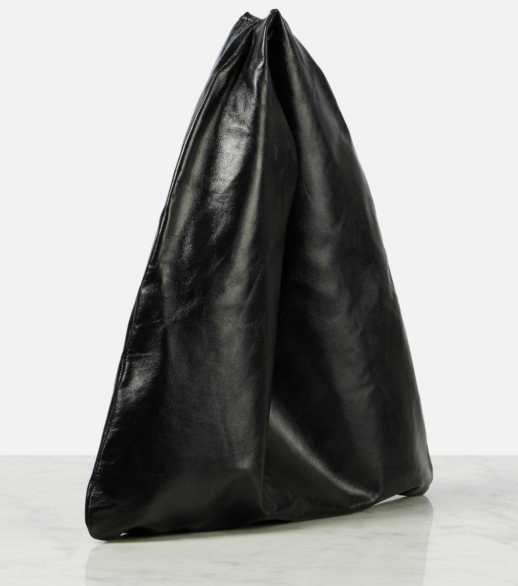 Bindle Small leather tote bag - 4