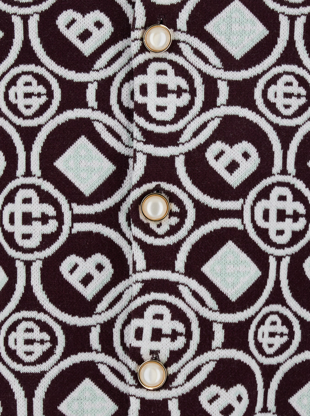 Casablanca Men Bordeaux Shirt With Classic Collar And All-Over Monogram In Cotton Man - 3