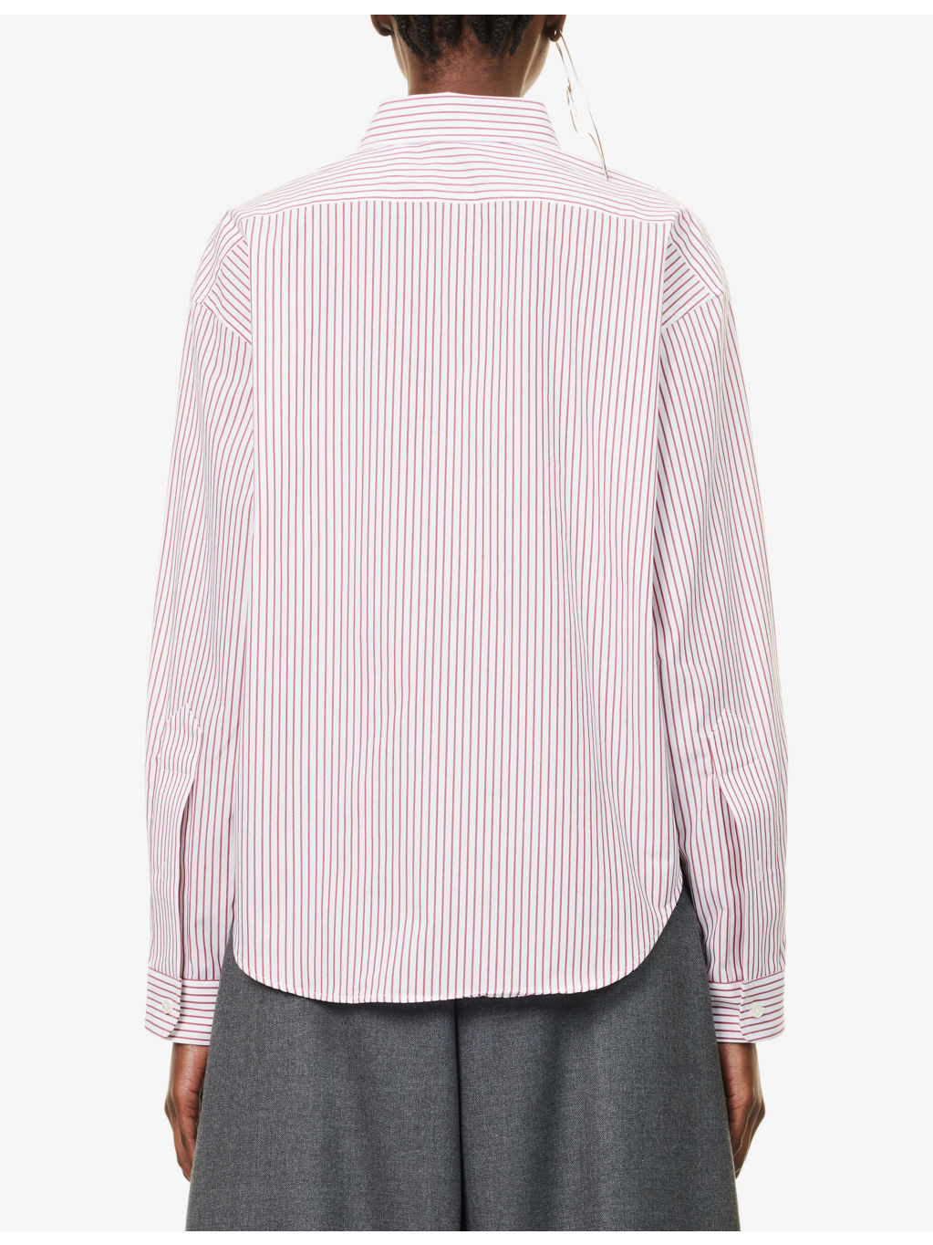 Trompe L'Oeil Striped Cotton-Poplin Shirt - 4