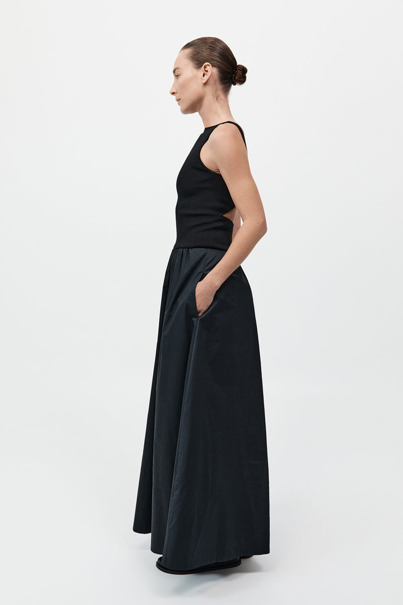 Bateau Cut Out Dress - Black - 6