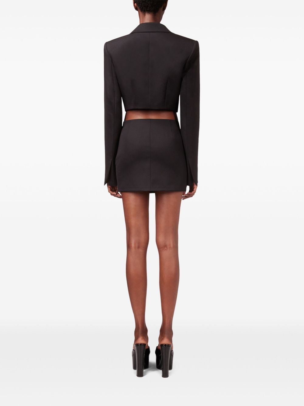 brooch-detail mini skirt - 4