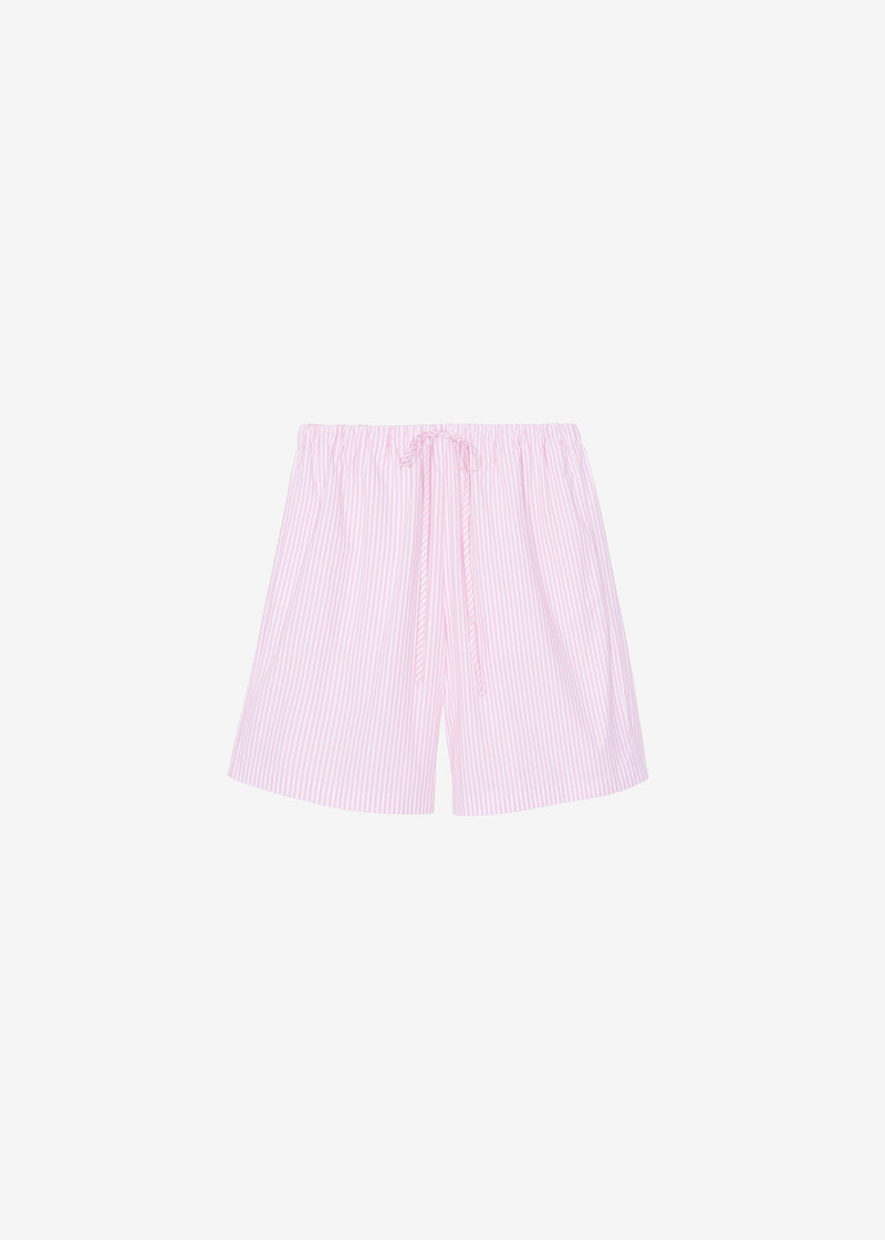 Rimini Bermuda Shorts - Pink/White Stripe 1