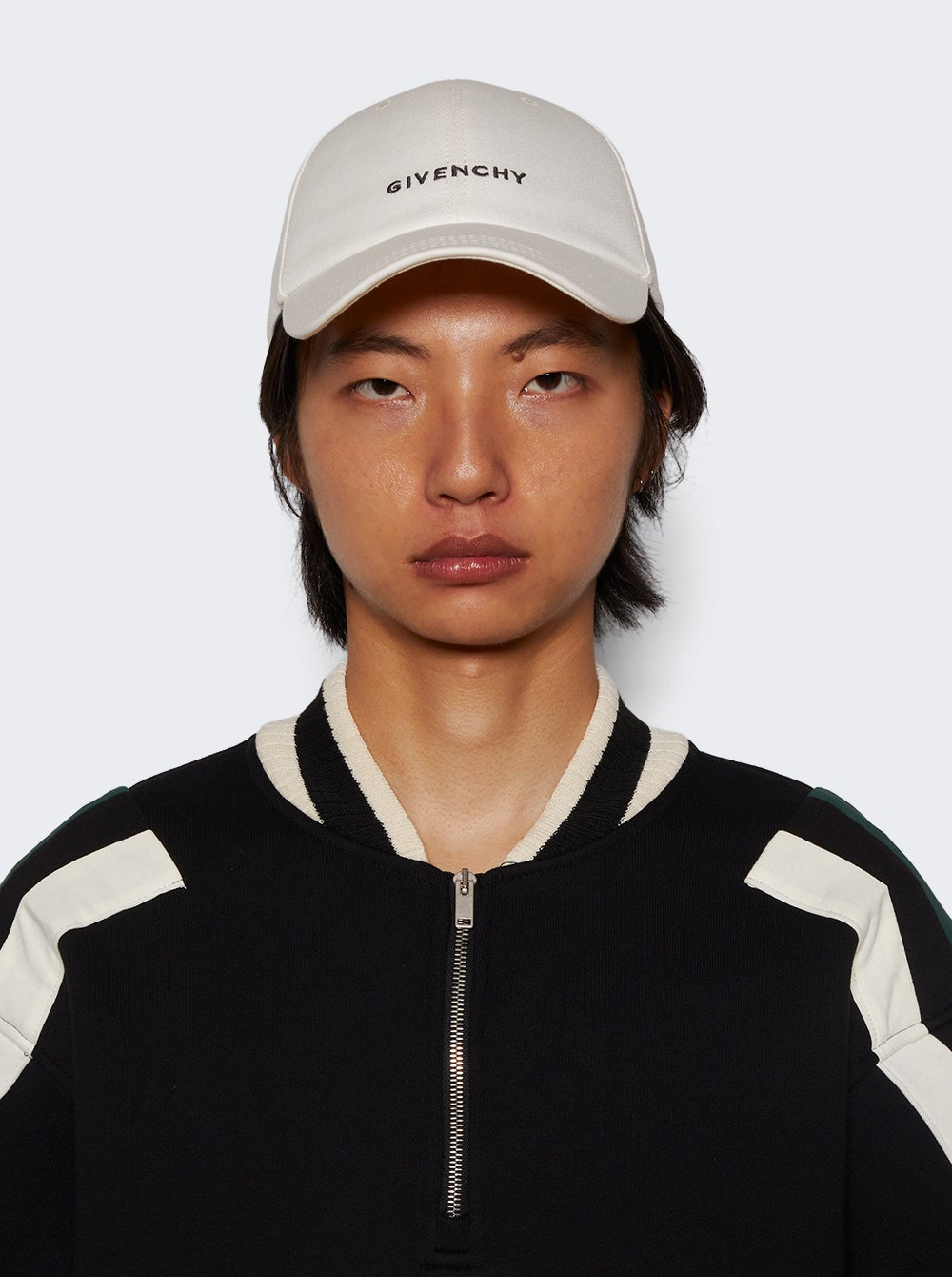 Embroidered Logo Curved Baseball Cap White - 2