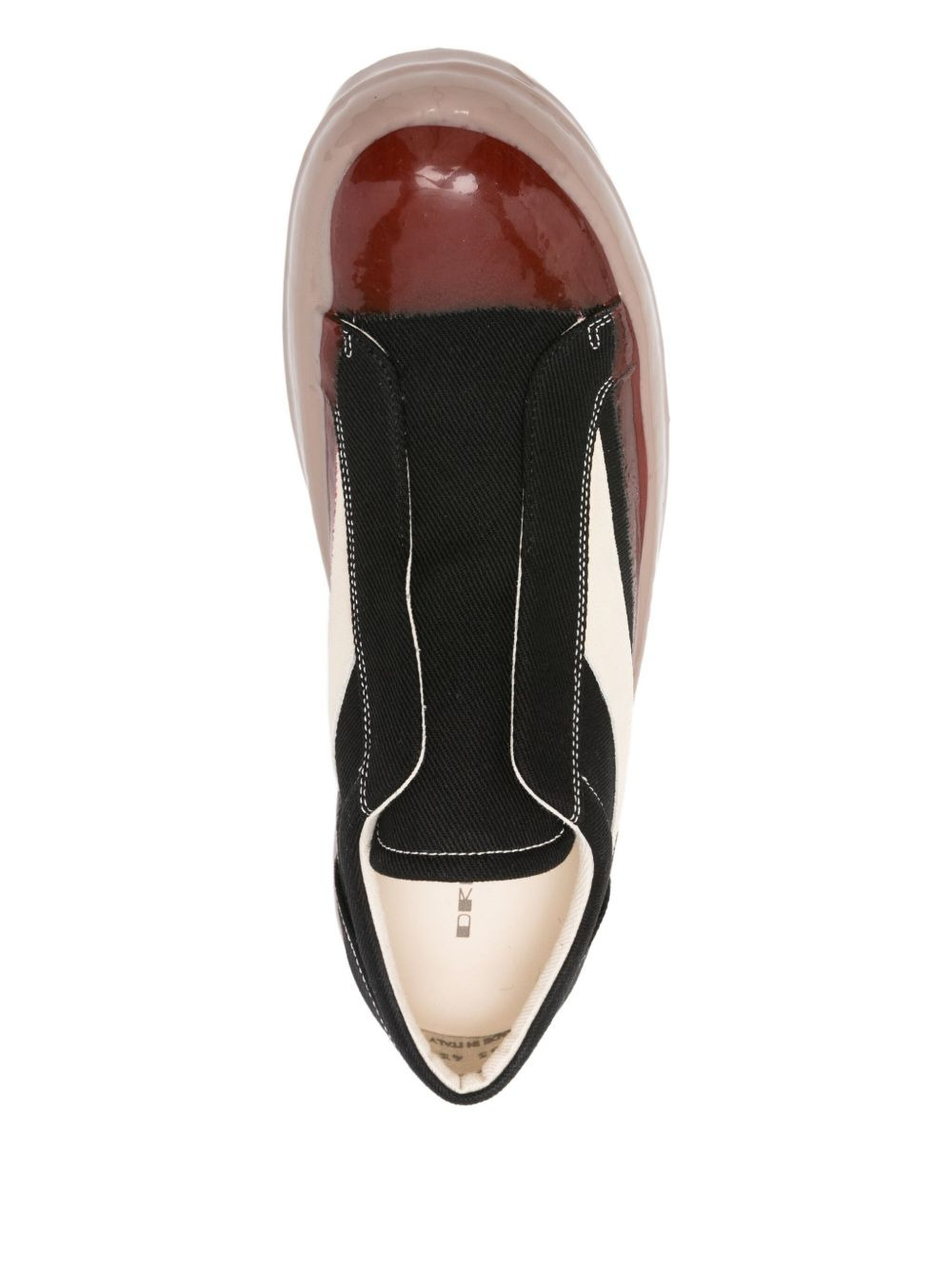 leather slip-on sneakers - 4