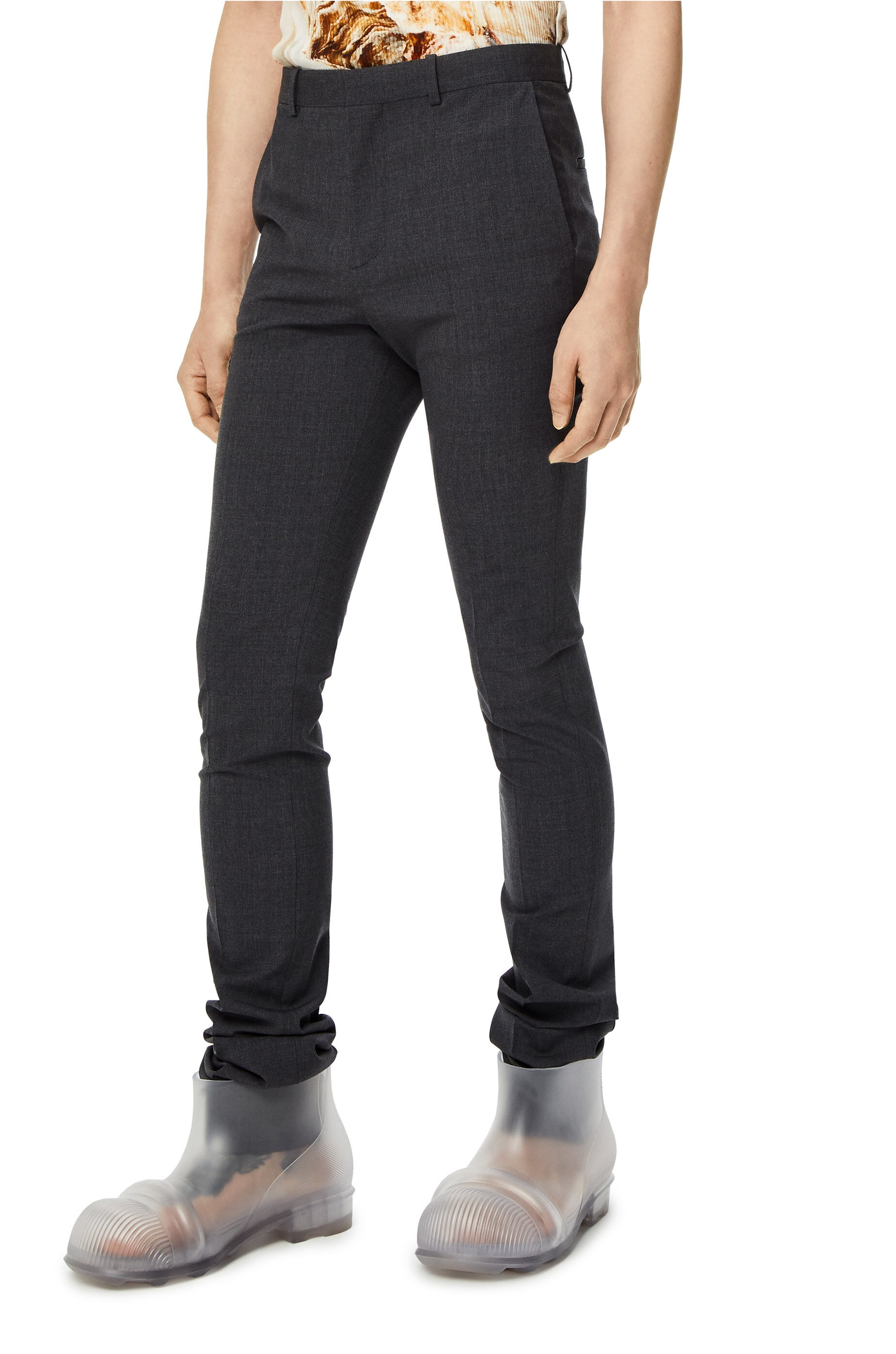 Tailored skinny trousers in wool - 3