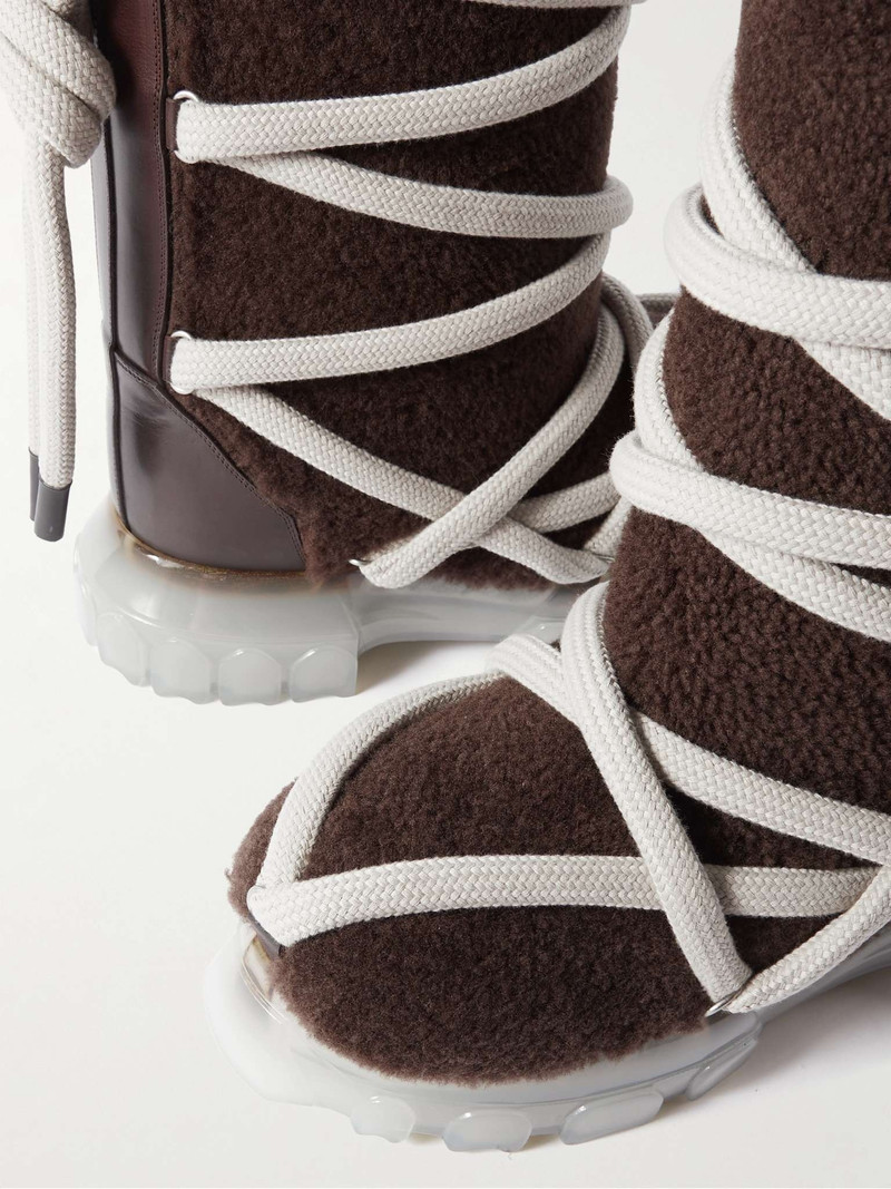 Lunar Tractor Leather-Trimmed Shearling Boots 6