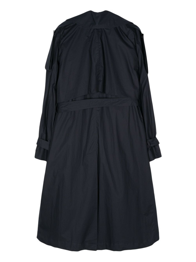 Plan C detachable-sleeves trench coat outlook