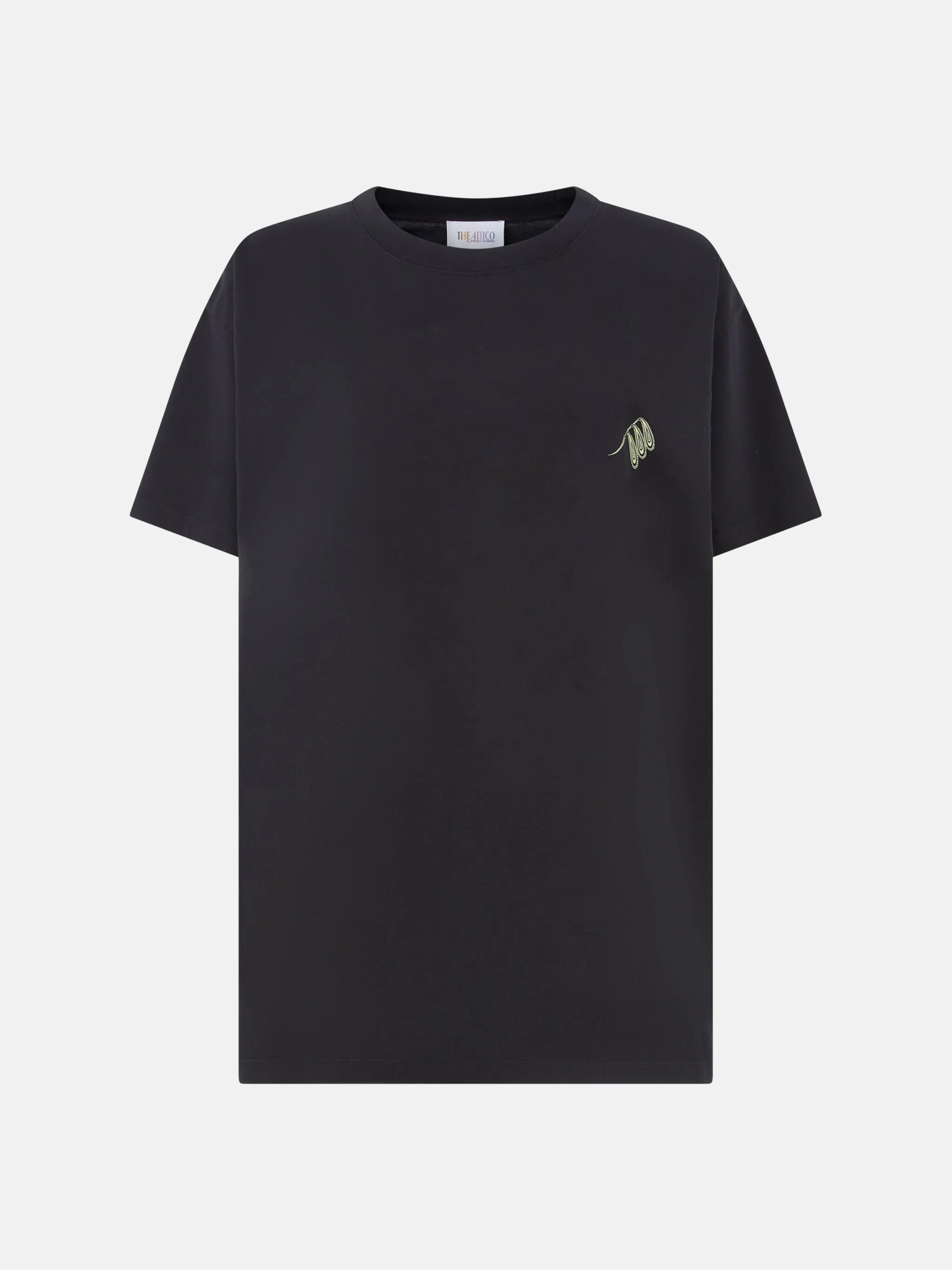 BLACK AND PALE YELLOW T-SHIRT - 1