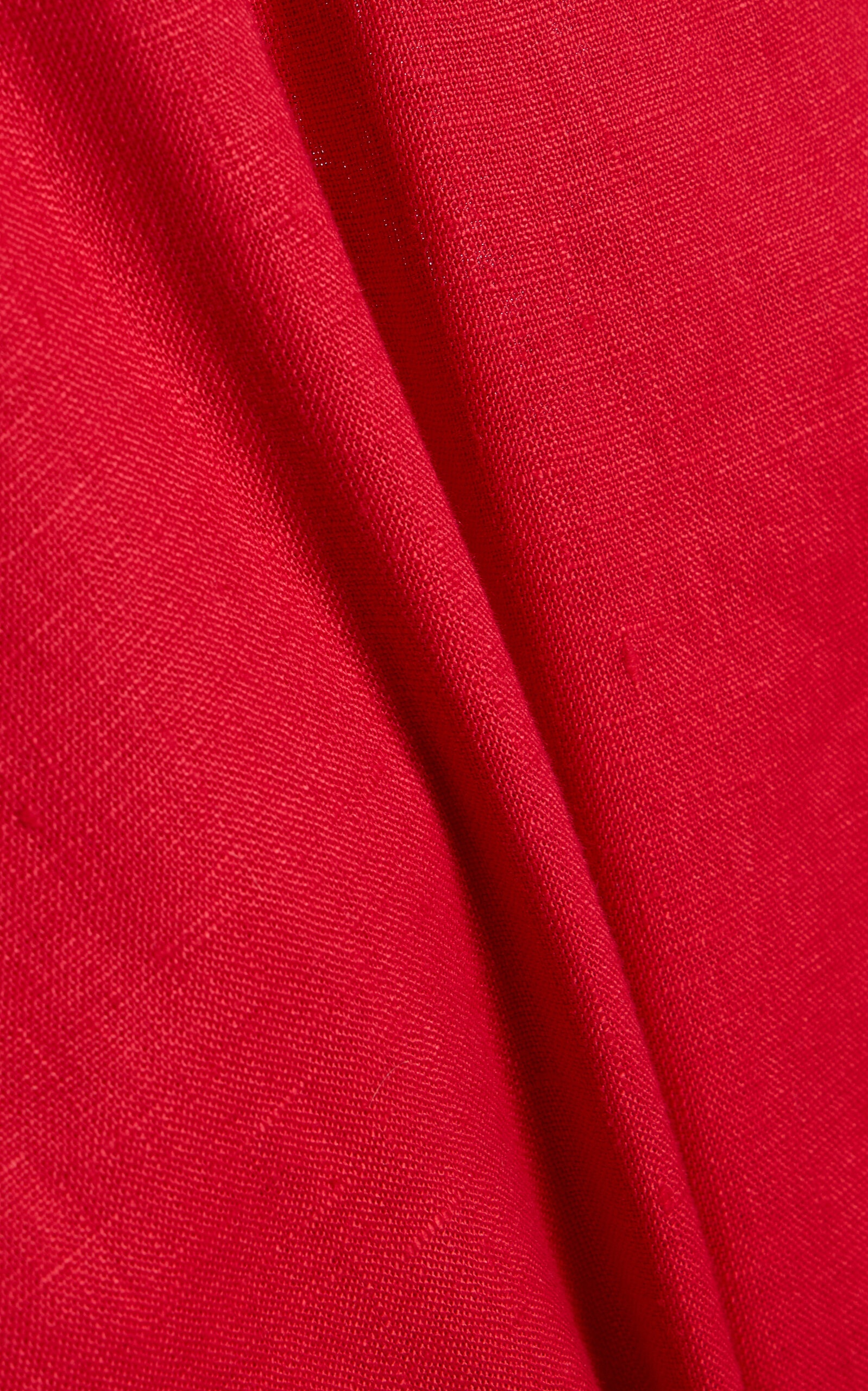 Martina Cropped Linen Top red - 5