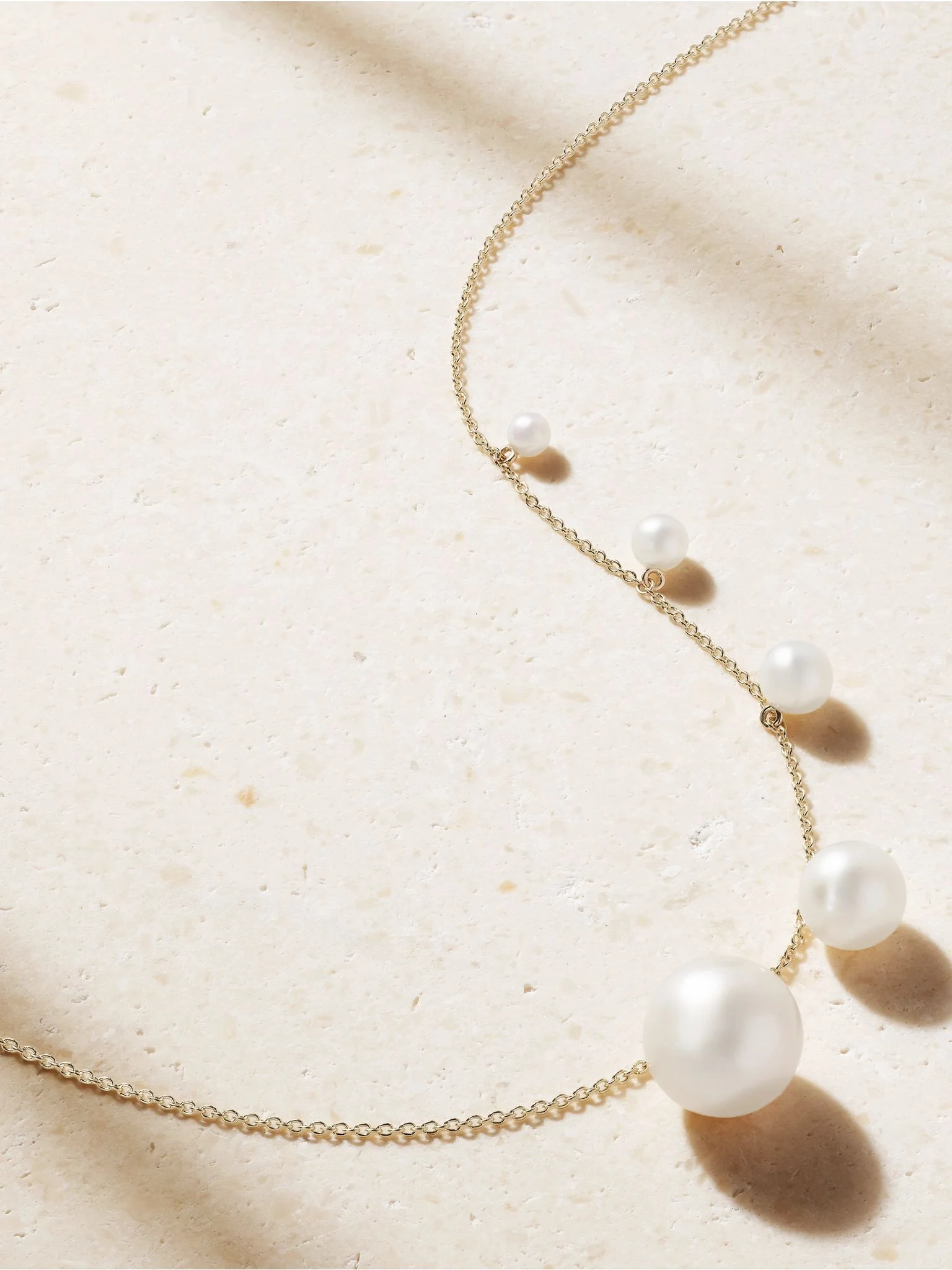 Lou Esemble 14-karat recycled gold pearl necklace Gold - 1