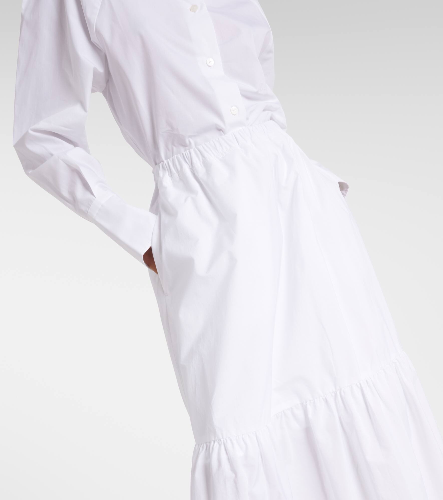 Tiered cotton maxi skirt - 4