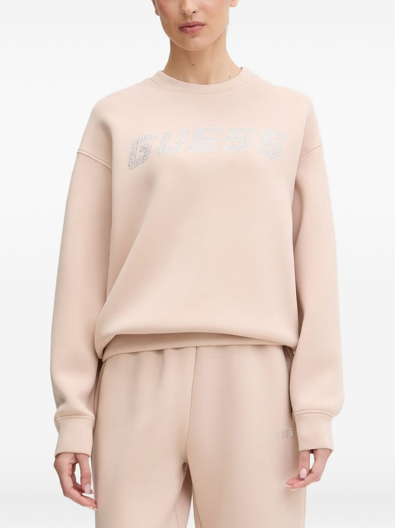 rhinestone-logo sweatshirt 1