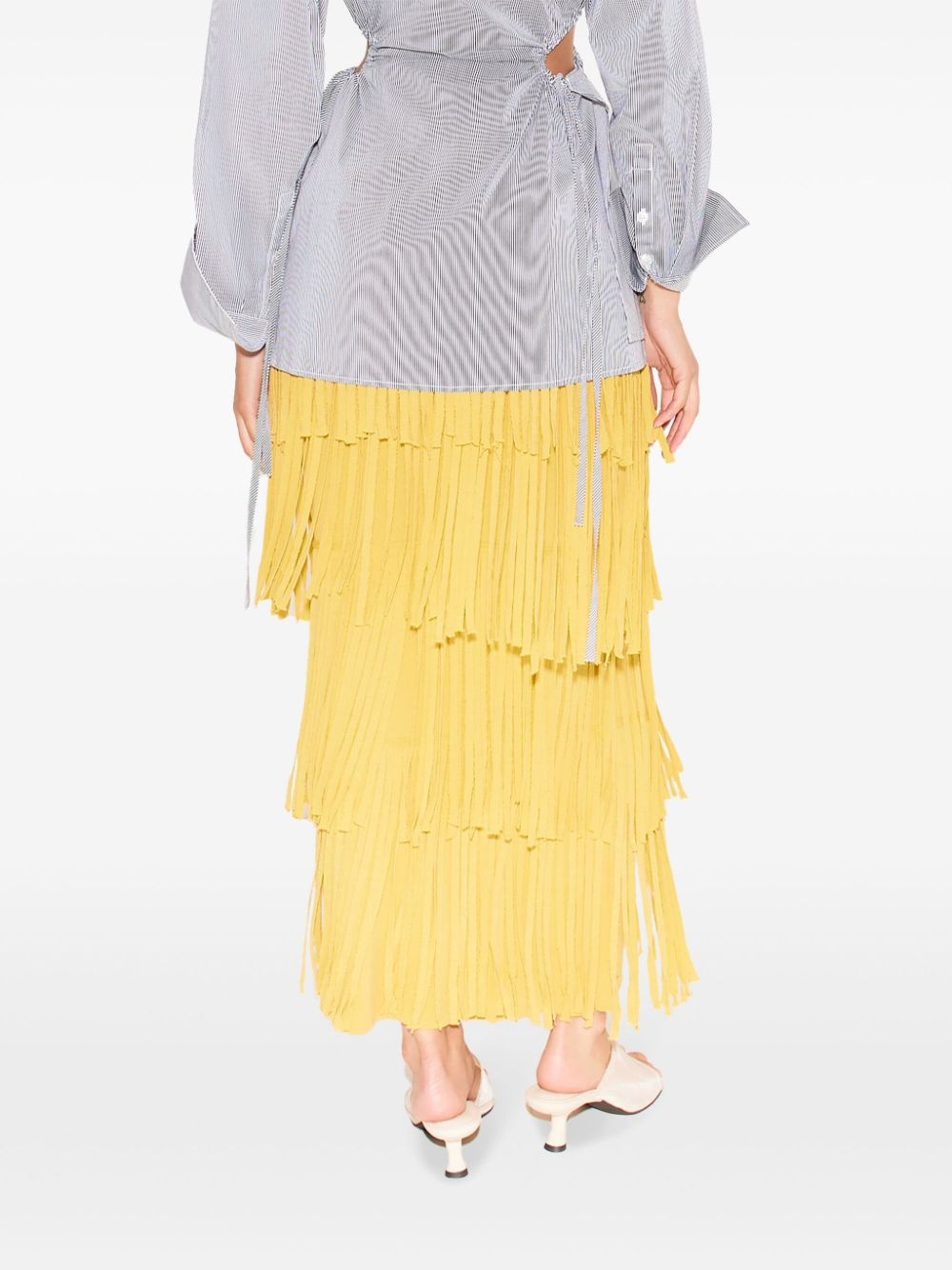 Za Za knit fringe maxi skirt - 4