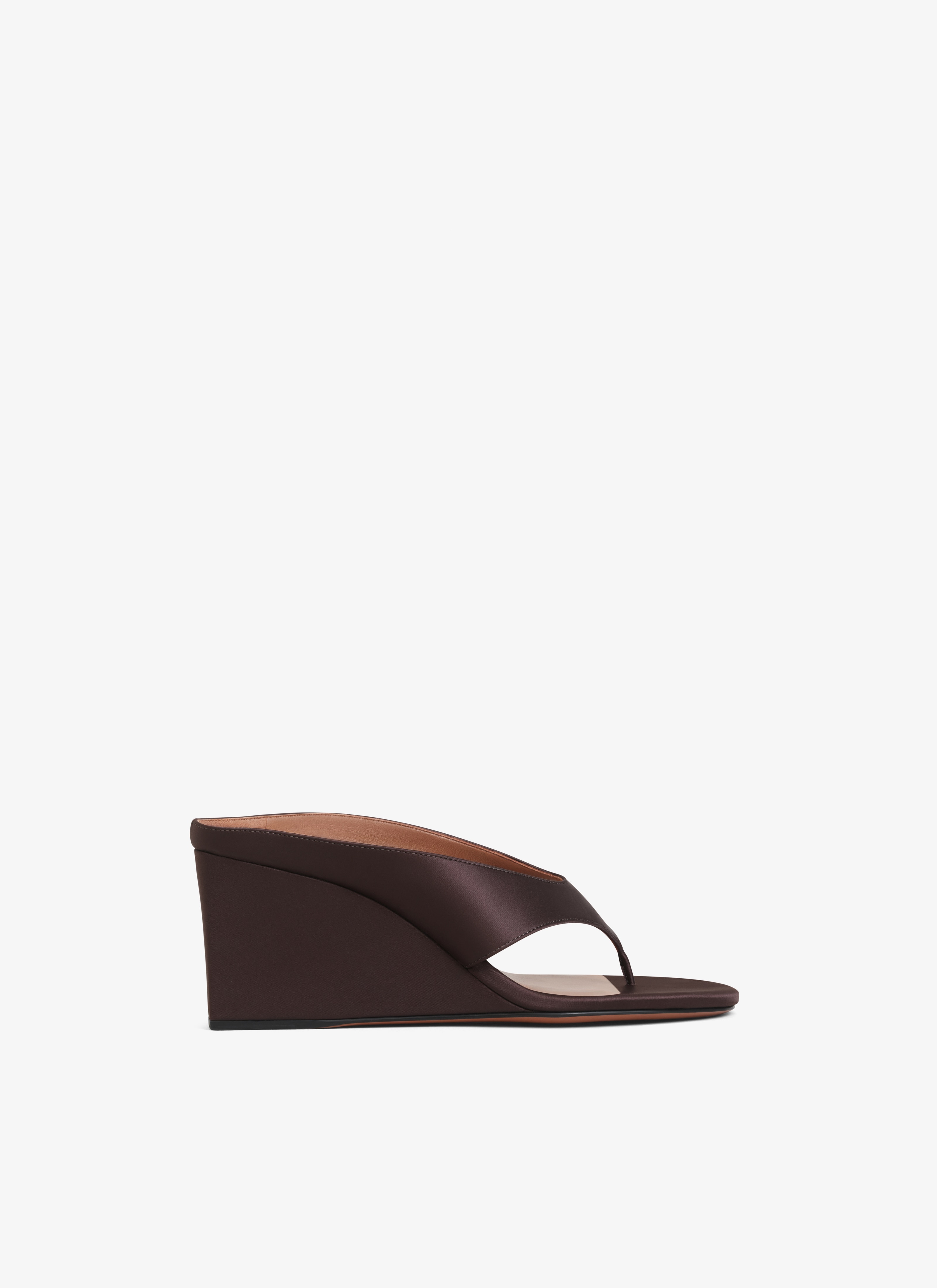 CUBE THONG MULES IN SATIN - 1
