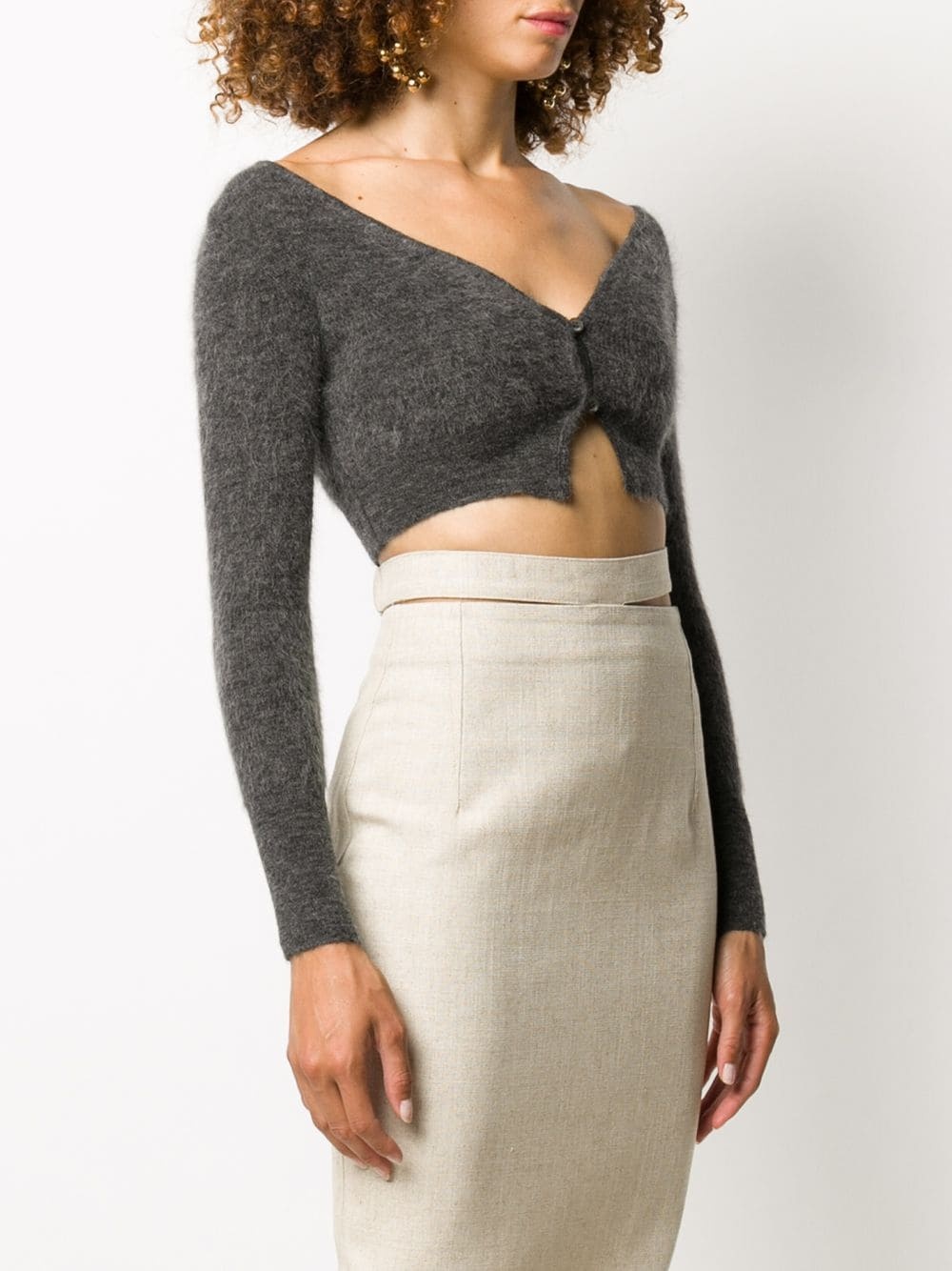 Alzou cropped cardigan - 3