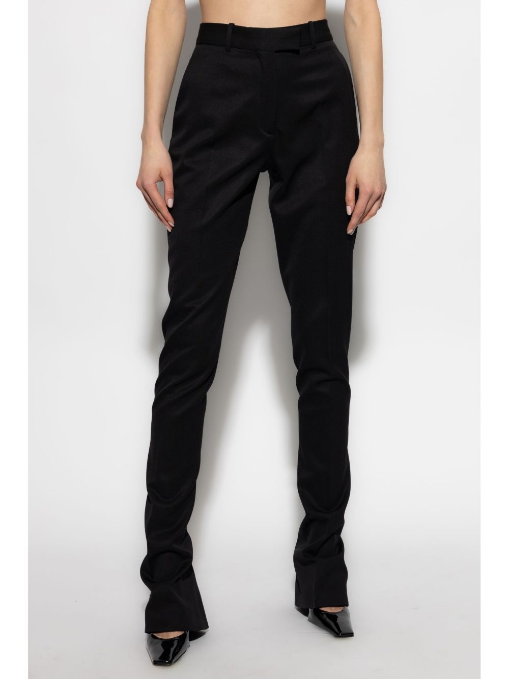 virgin-wool flared trousers - 3