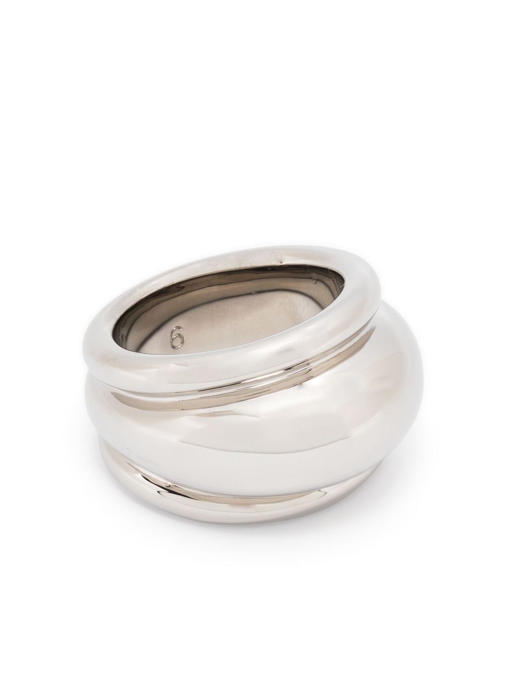 silver-tone chunky ring - 1
