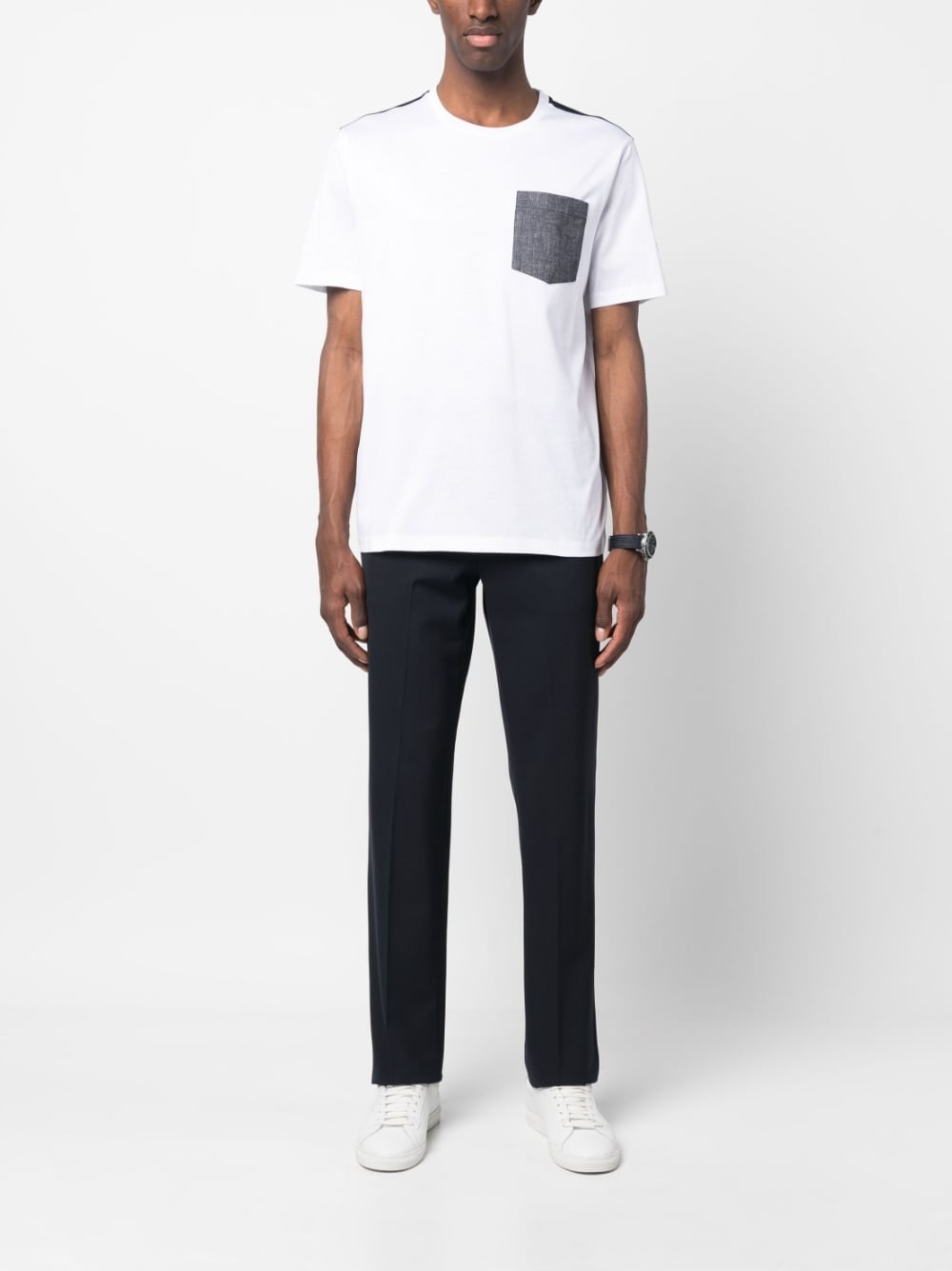 colour-block cotton T-shirt - 2