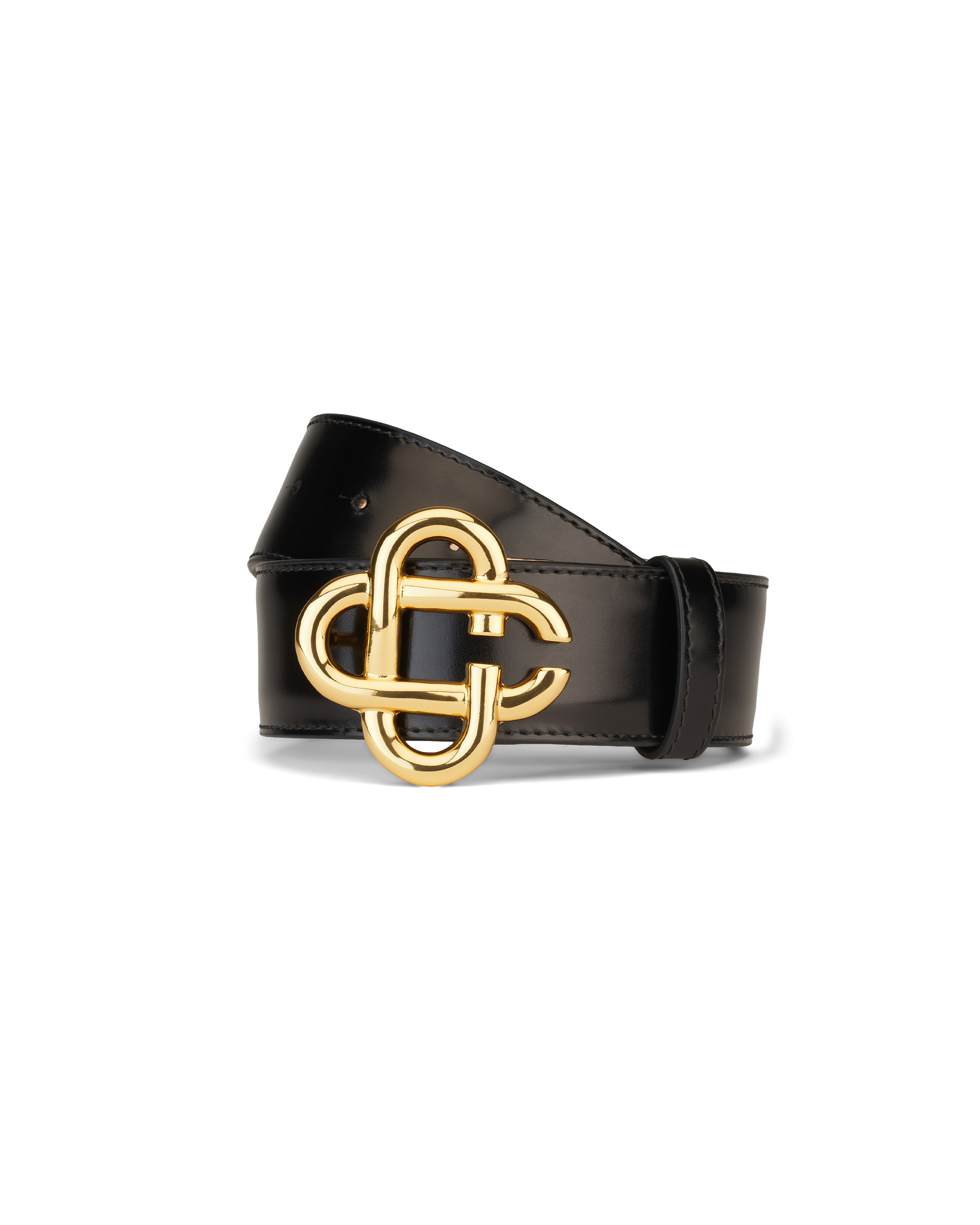 Black Leather Belt - 1