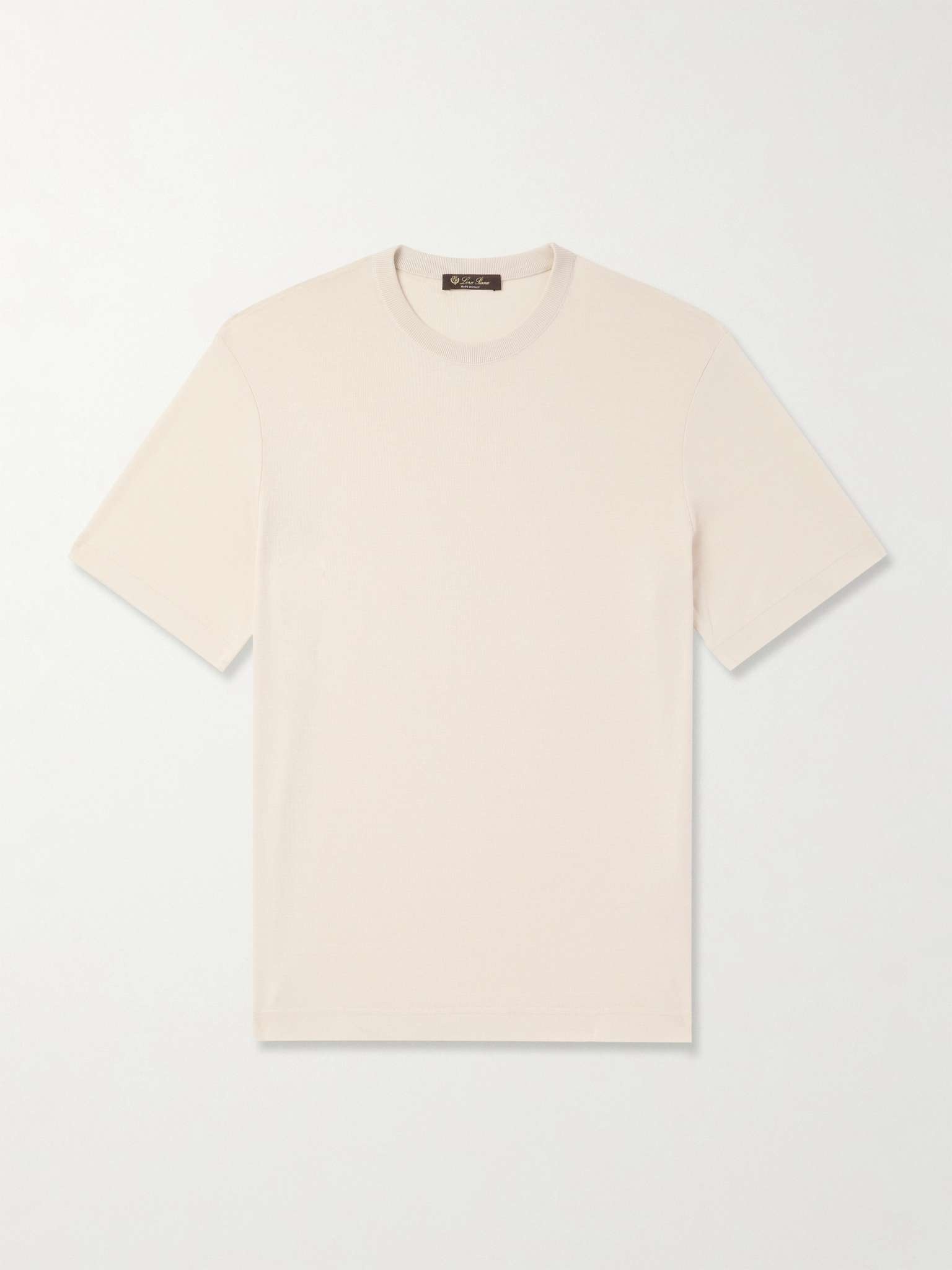 Valpiana Silk and Cotton-Blend T-Shirt - 1