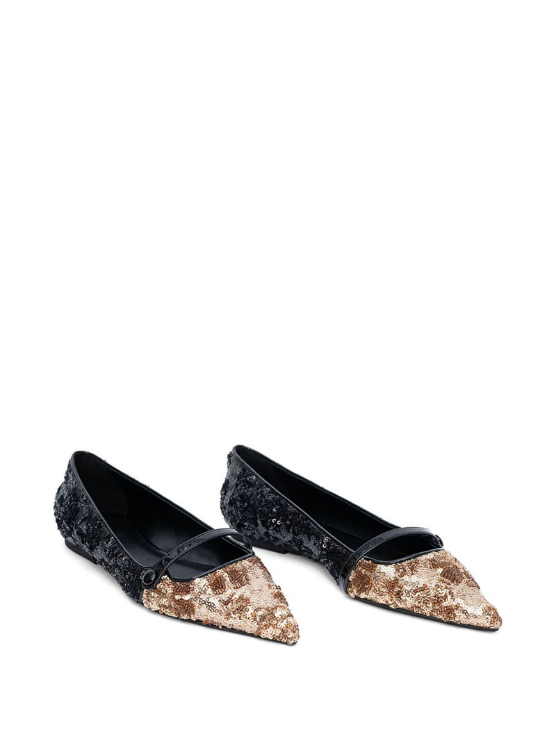 N°21 sequin-embellished ballet flats outlook