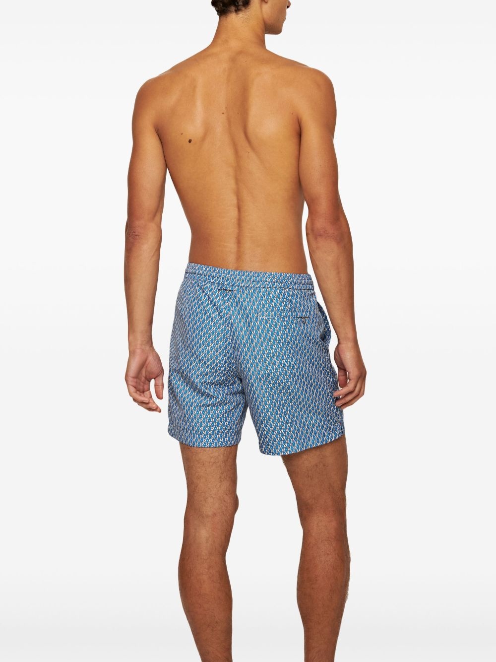 geometric-pattern swim shorts - 4