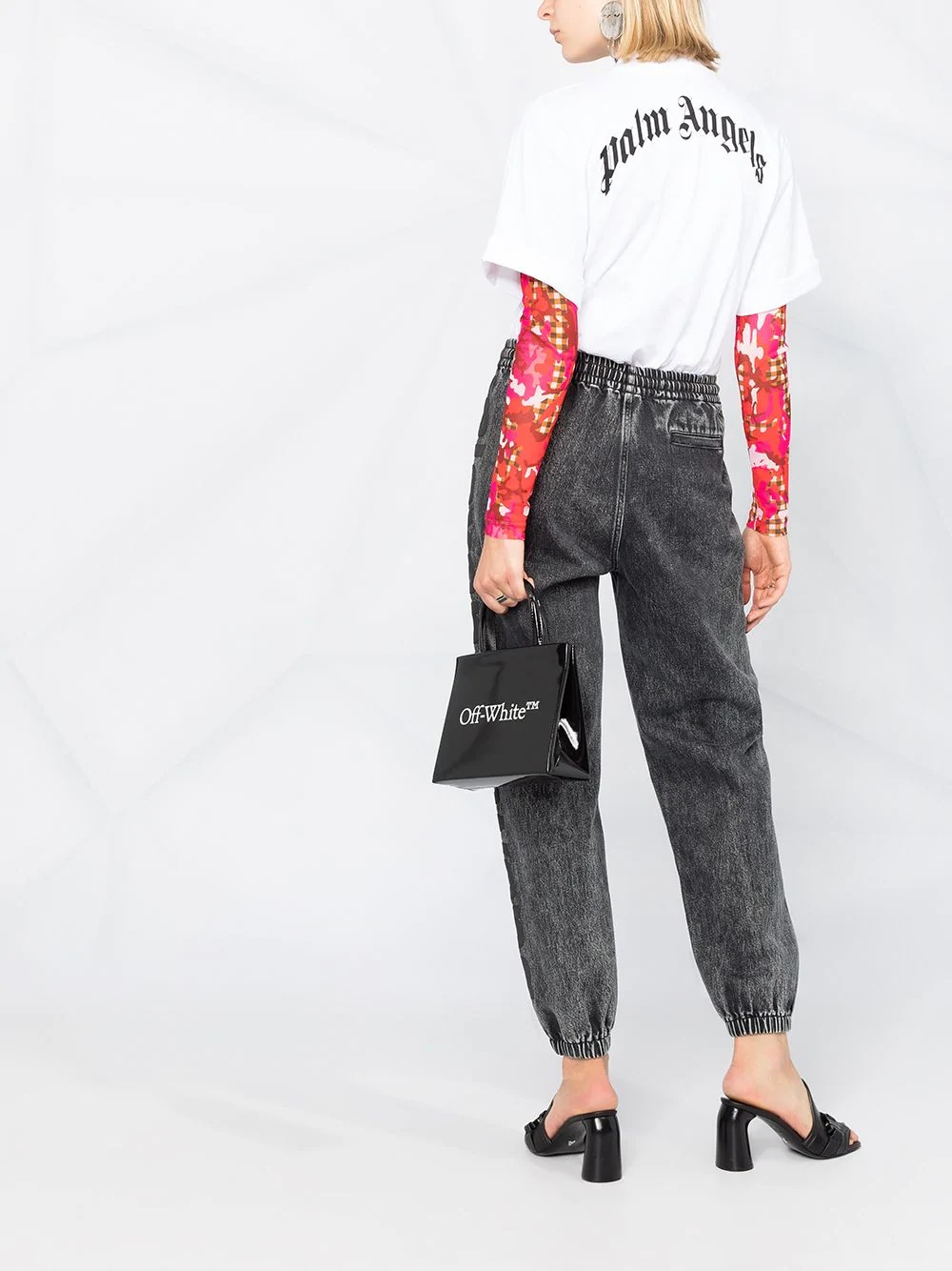 floral-print cropped T-shirt - 6