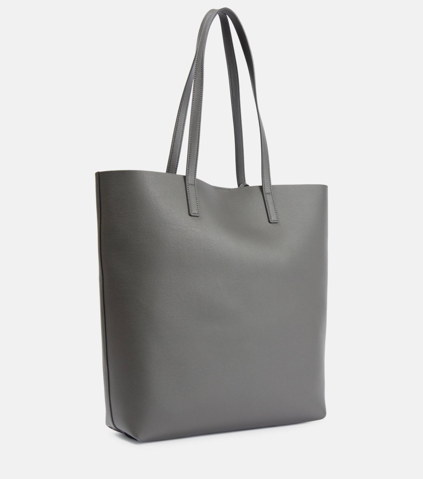 Shopping N/S leather tote bag - 4