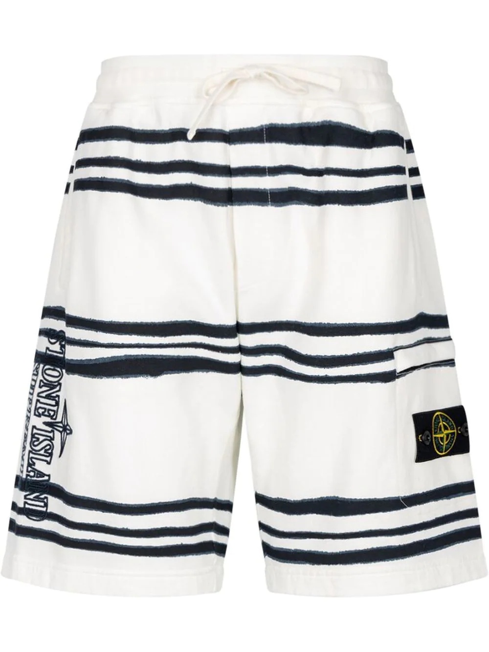 x Stone Island striped shorts - 1