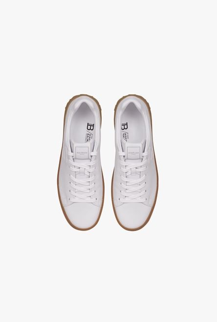 Smooth white leather B-Court sneakers - 4