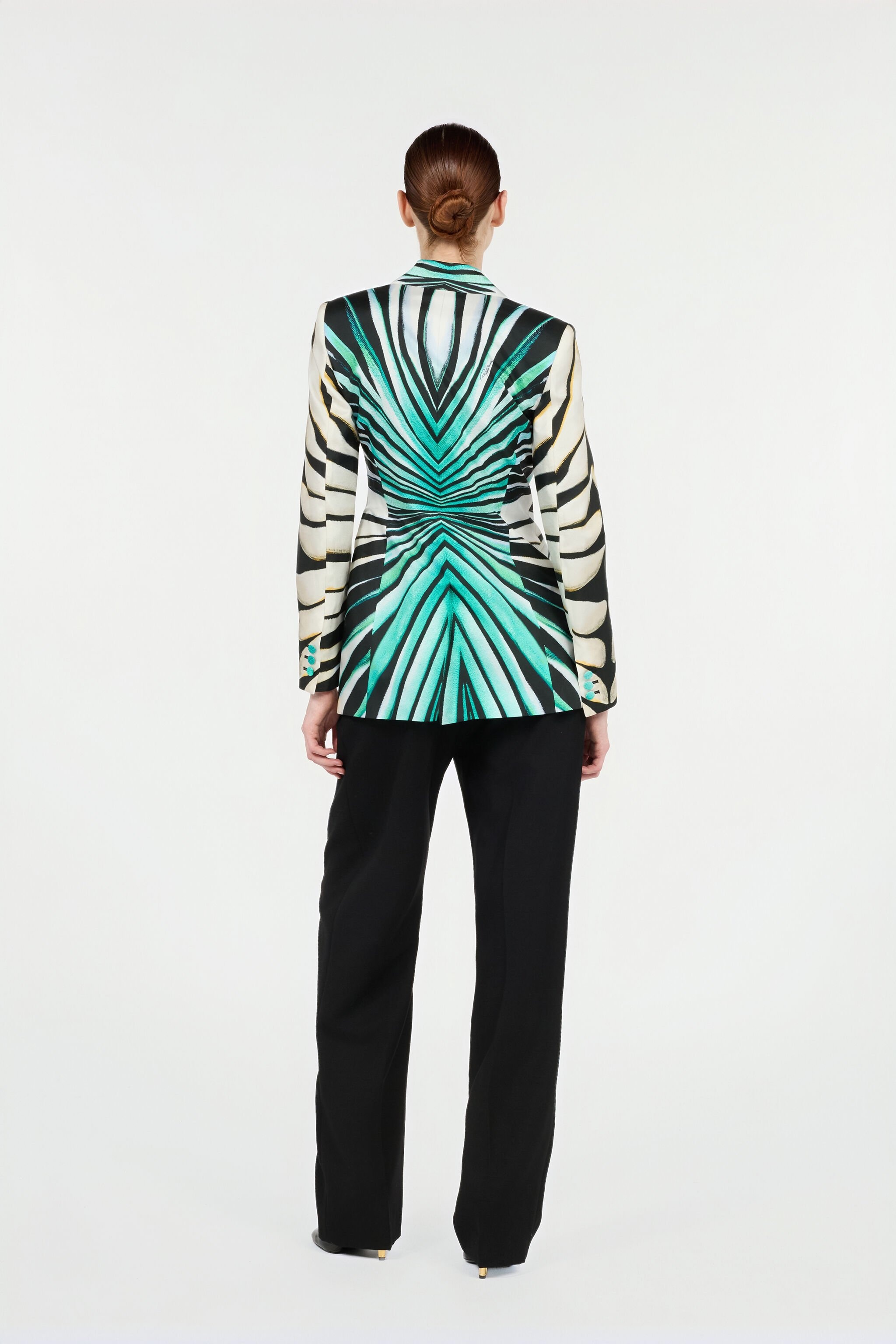 Ray Of Sea Print Silk Jacket - 4