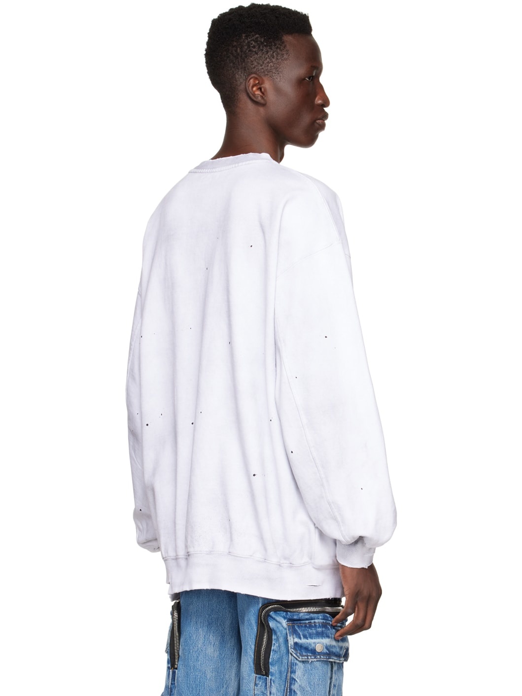 White Cotton Sweatshirt - 3