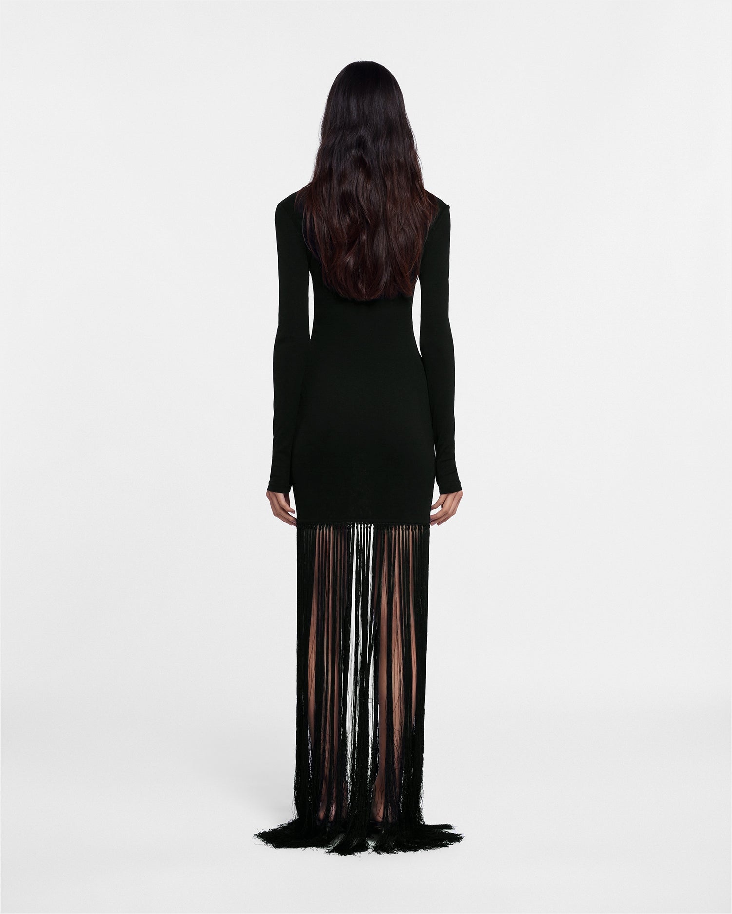 Fringed Mesh-Jersey Dress - 2