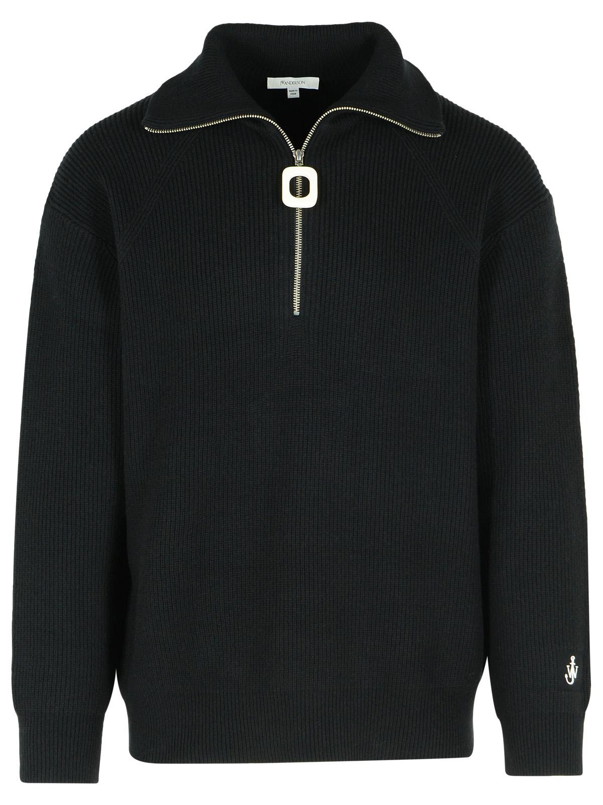 J.W. ANDERSON - Jw Anderson Black Wool Blend Turtleneck Sweater Men - 1