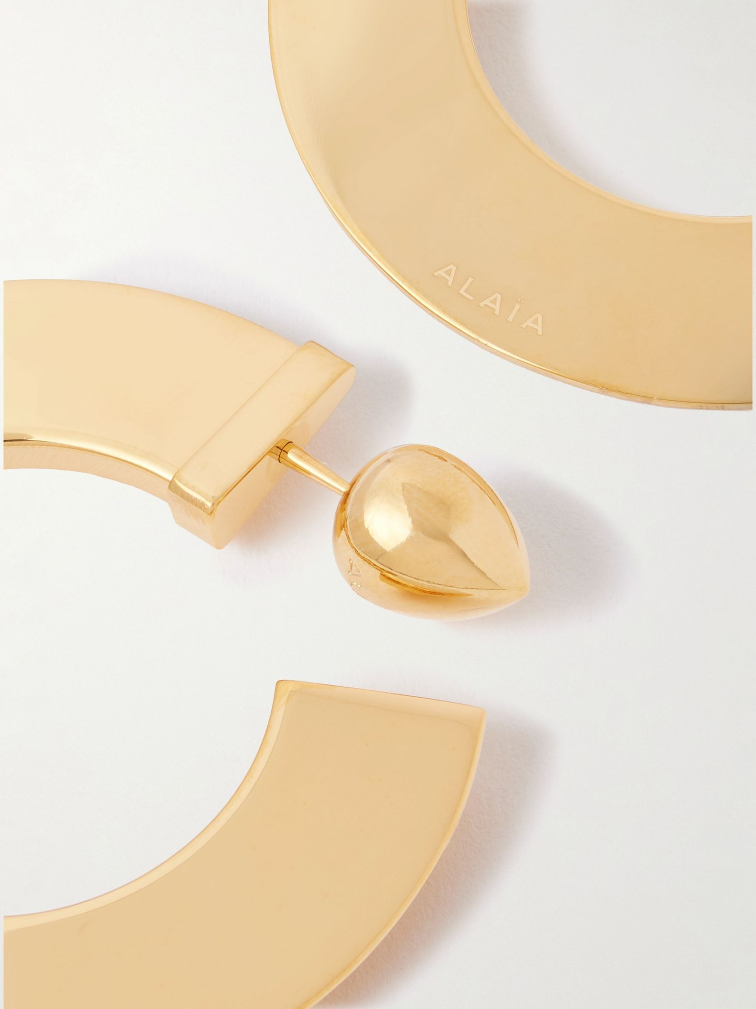 Gold-tone hoop earrings Gold - 3