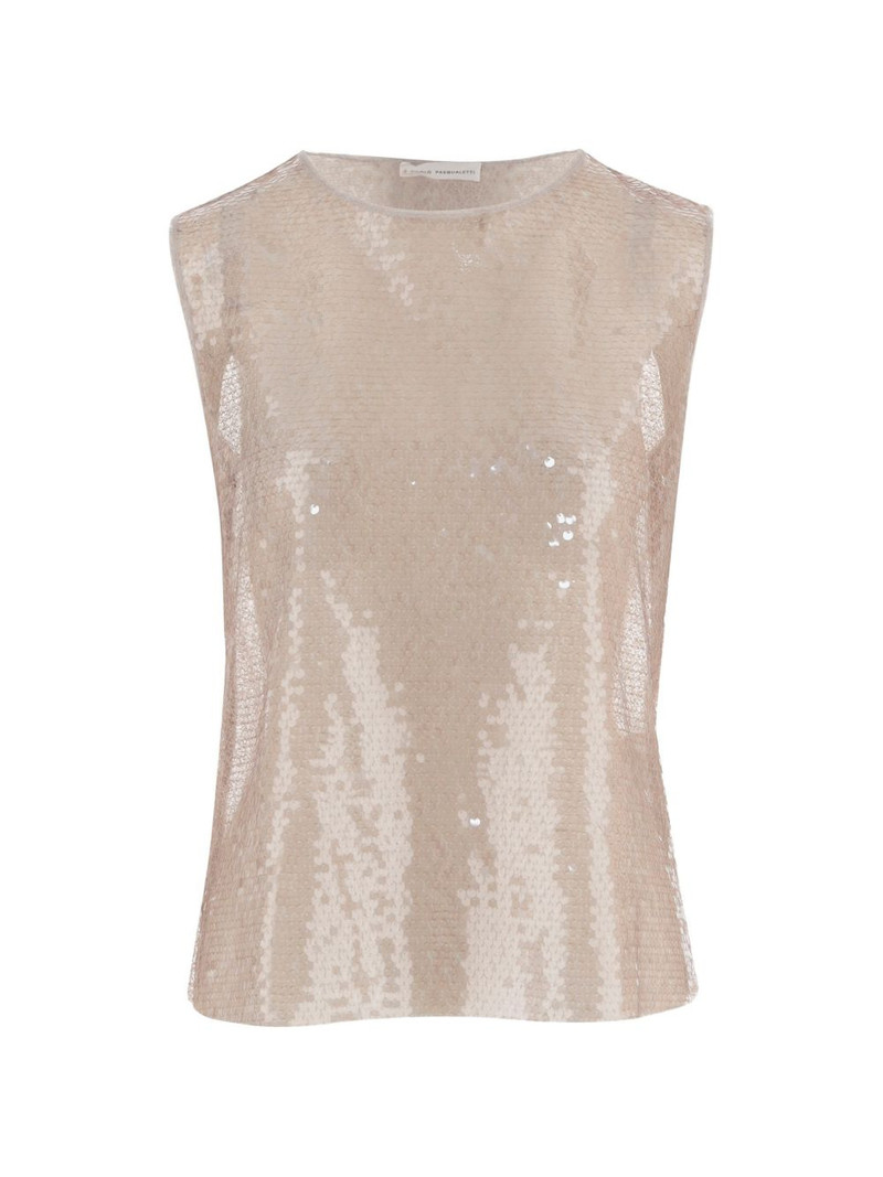 sequinned sleeveless top 1