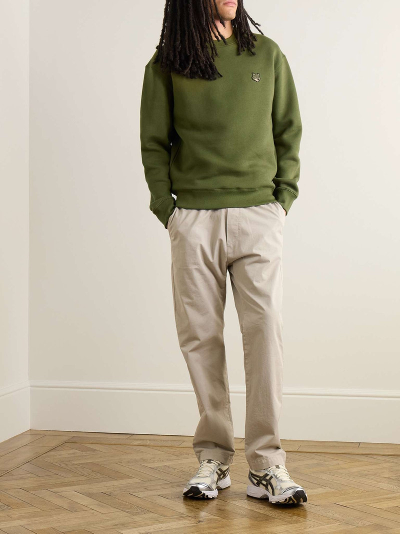 Maison Kitsuné Logo-Appliquéd Cotton-Jersey Sweatshirt outlook