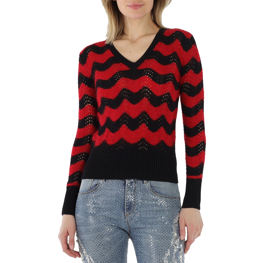 Marni Ladies Zigzag Cotton Jumper - 1
