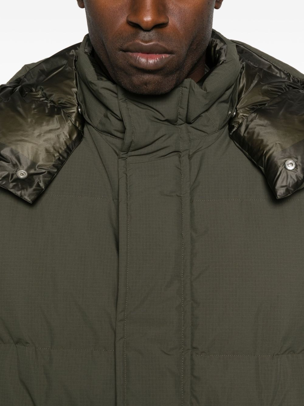 hooded drawstring puffer jacket - 5