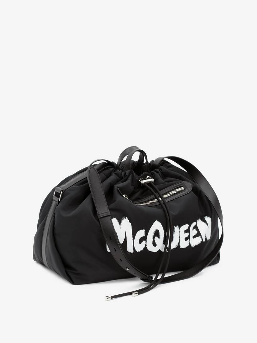 Mcqueen Graffiti Bundle Bag in Black - 2