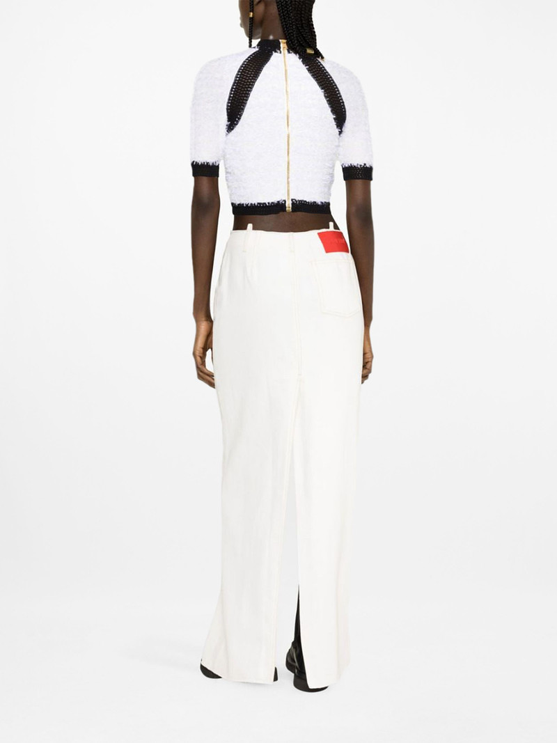 button-embellished tweed crop top 4