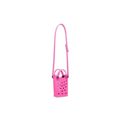BALENCIAGA Crocs™ Phone Holder With Strap  in Pink outlook