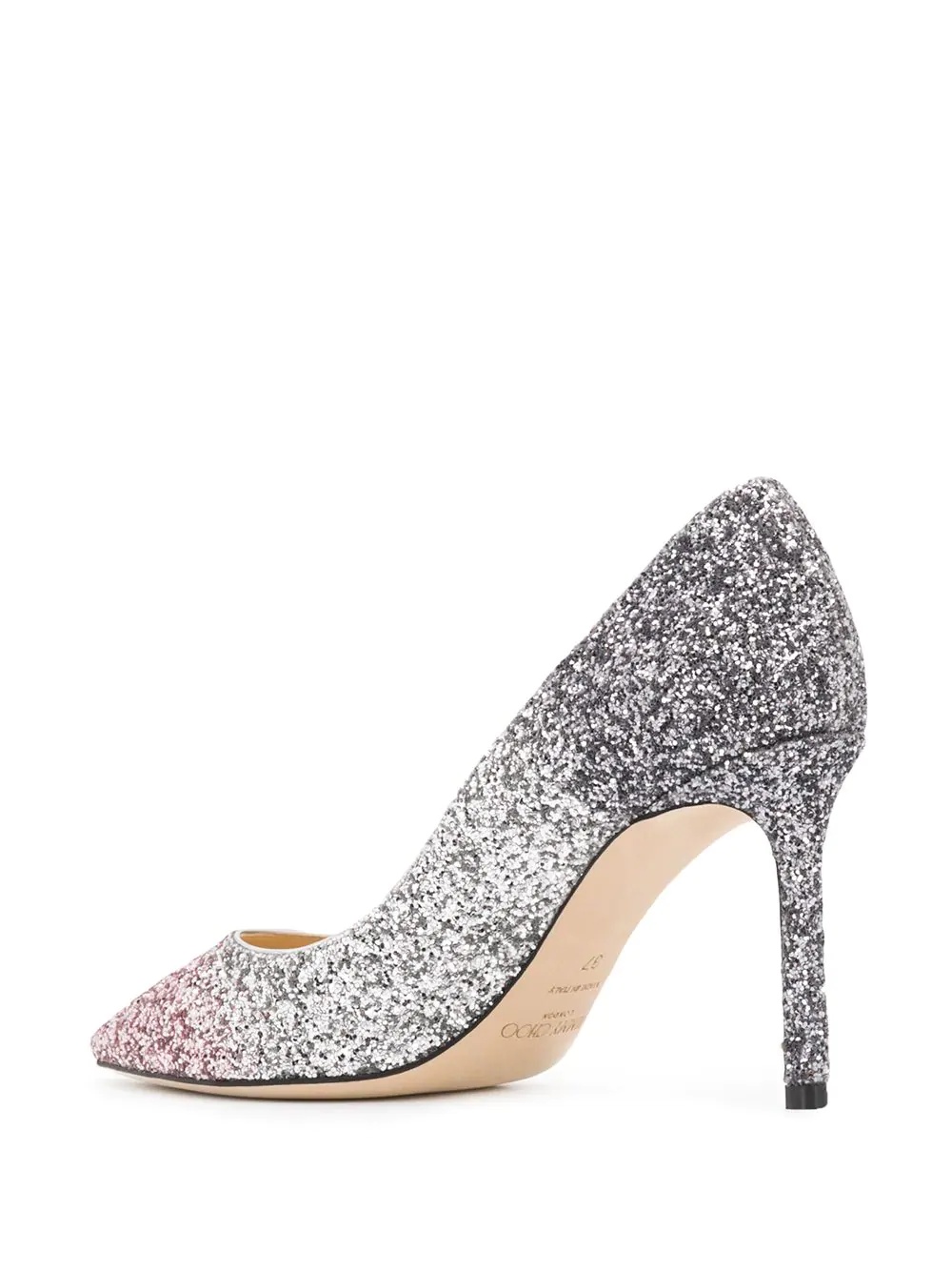 Romy 85mm glitter-embellished pumps - 3