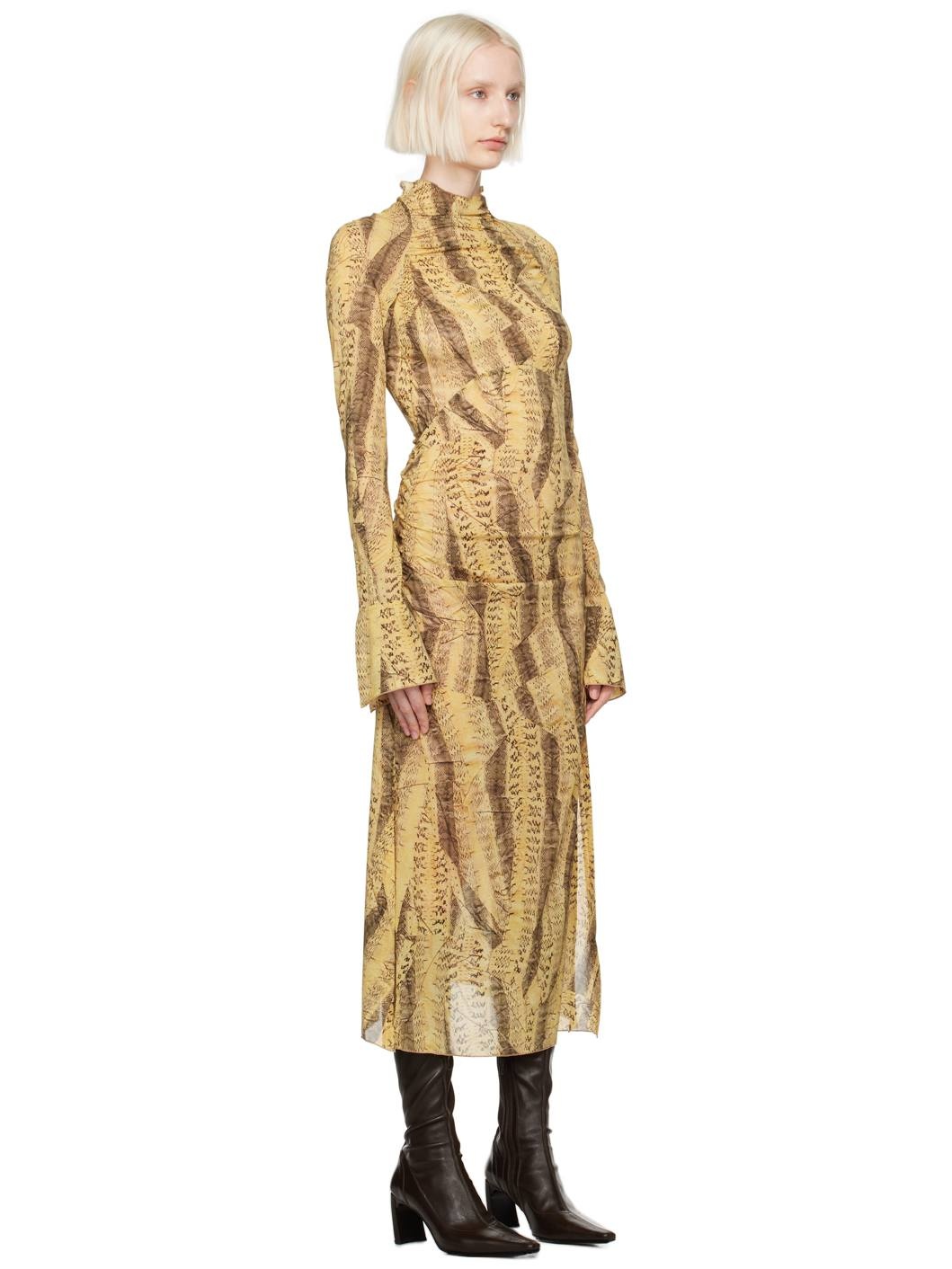 Yellow Serpent Midi Dress - 2