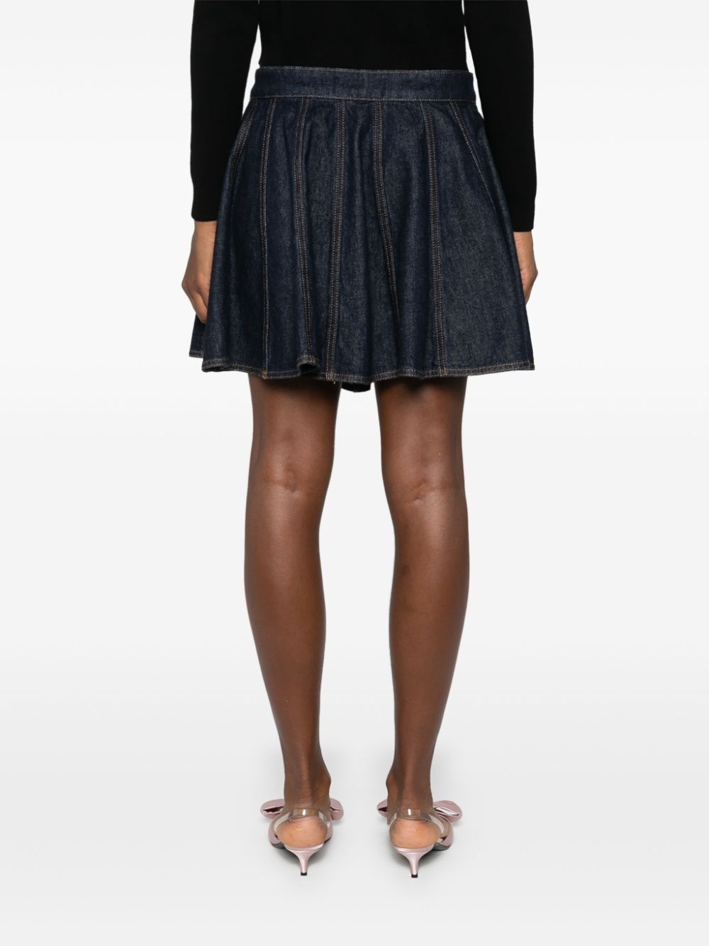 denim mini skirt - 4