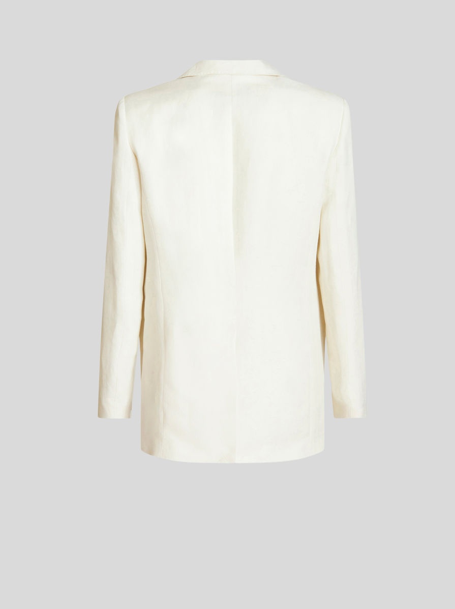 TAILORED LINEN AND SILK JACKET - 4
