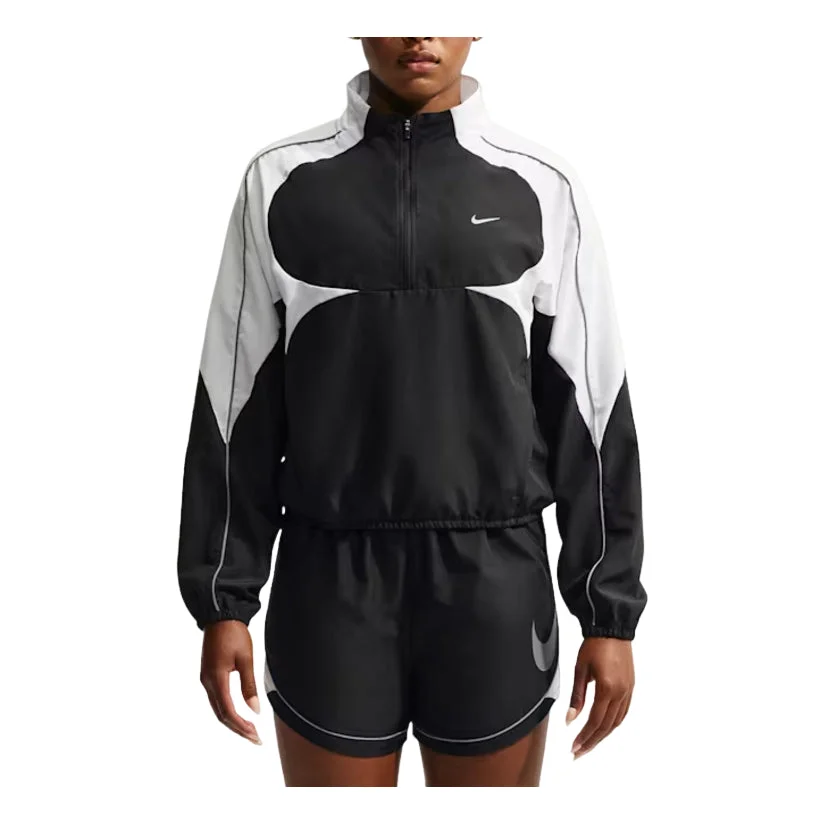 (WMNS) Nike Tempo Swoosh Dri-FIT 1 2-Zip Jacket 'Black White Cool Grey' IM7579-011 - 1