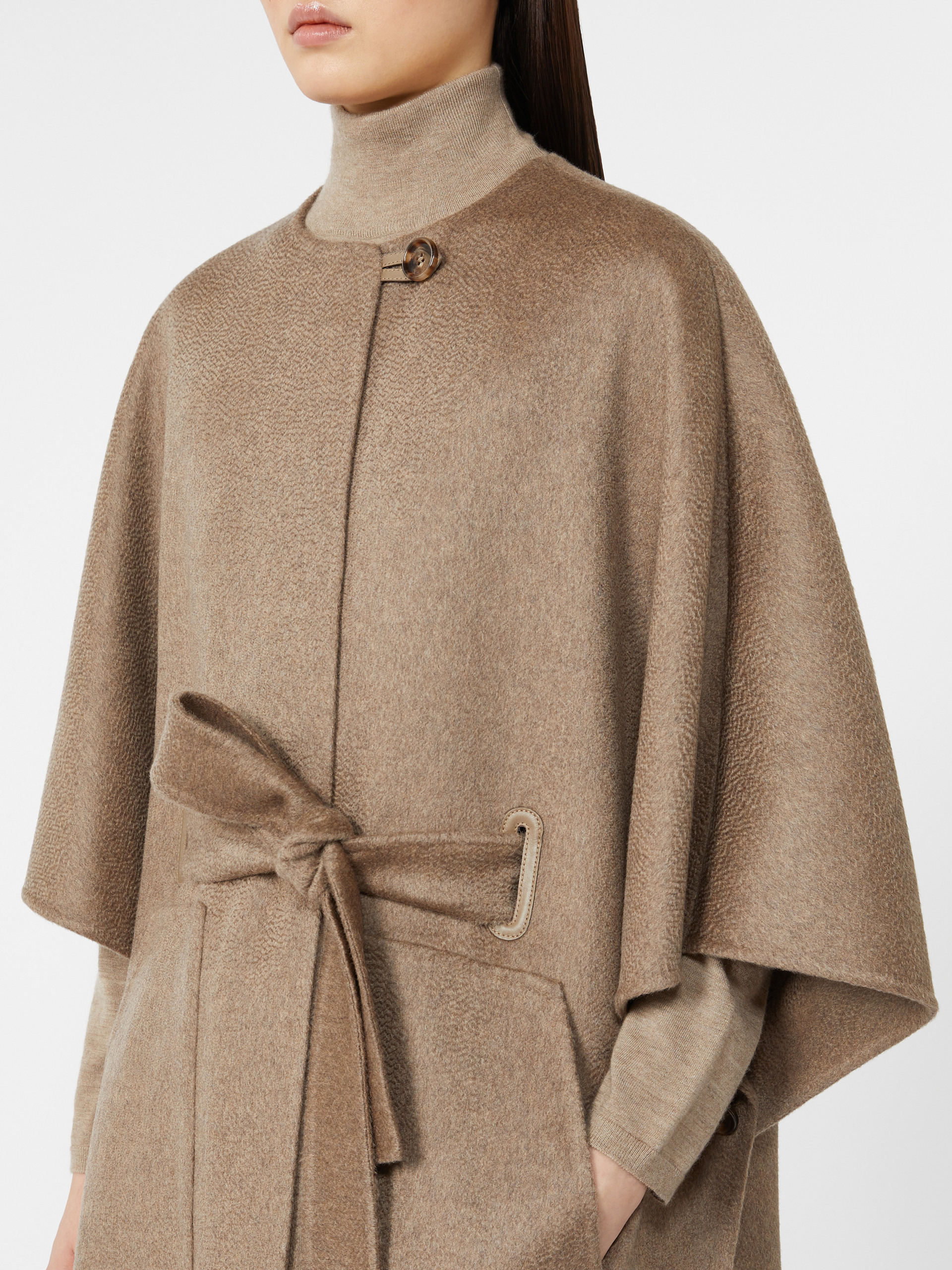 RING Cashmere cape with belt - 5