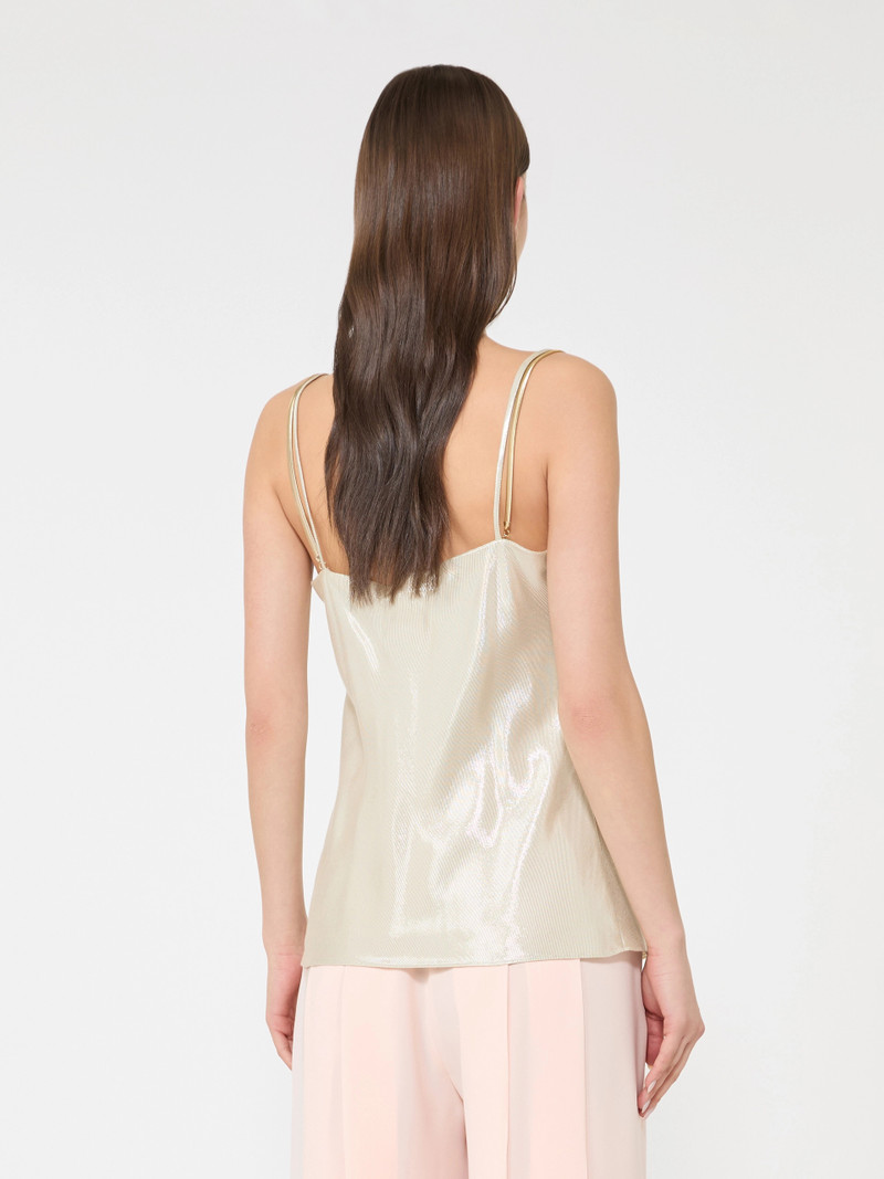 GHIERA Viscose lamé top - LIGHT GOLD 4